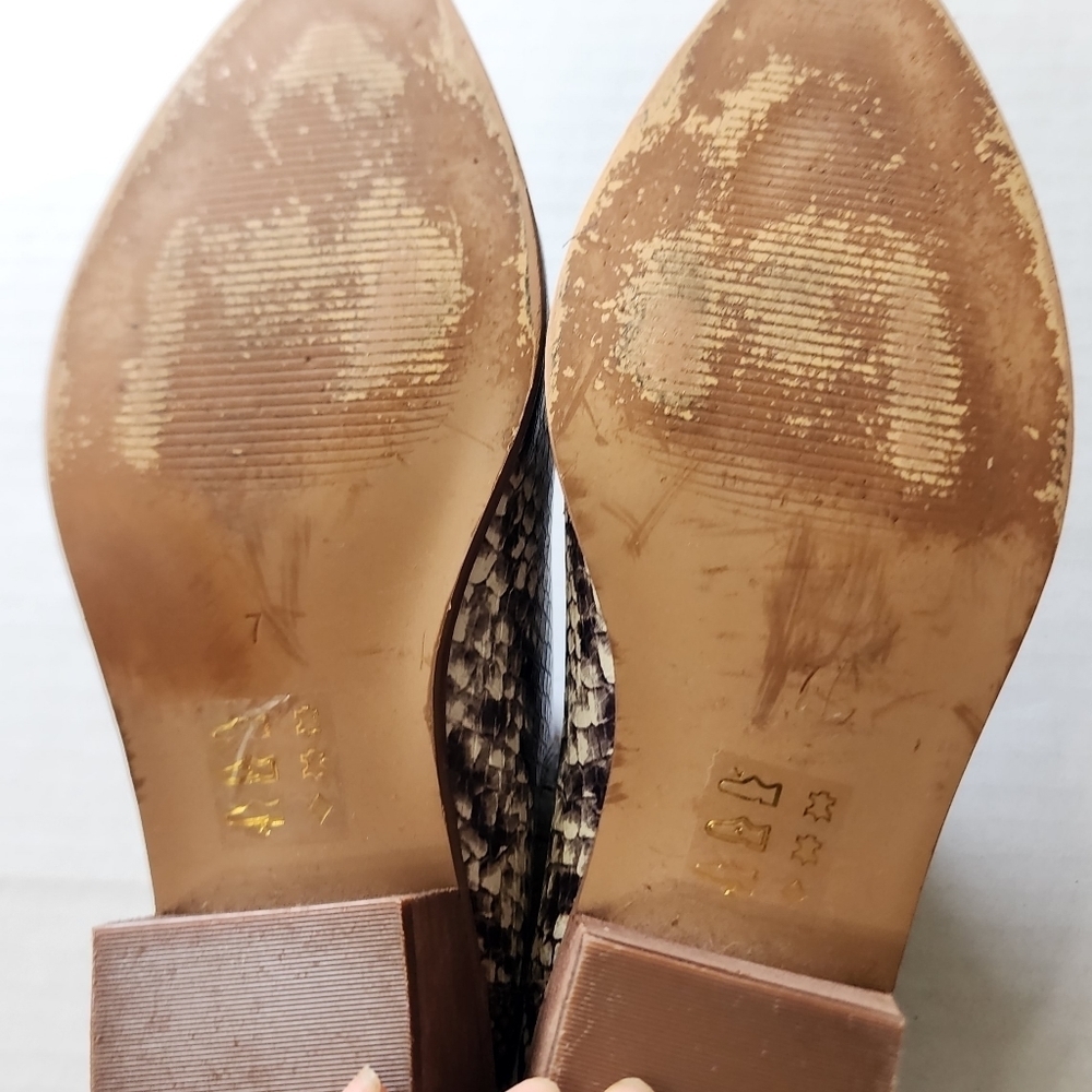 🌸 Madewell | Leather‎ Snakeskin Leather Boots, size 7 - Picture 9 of 11